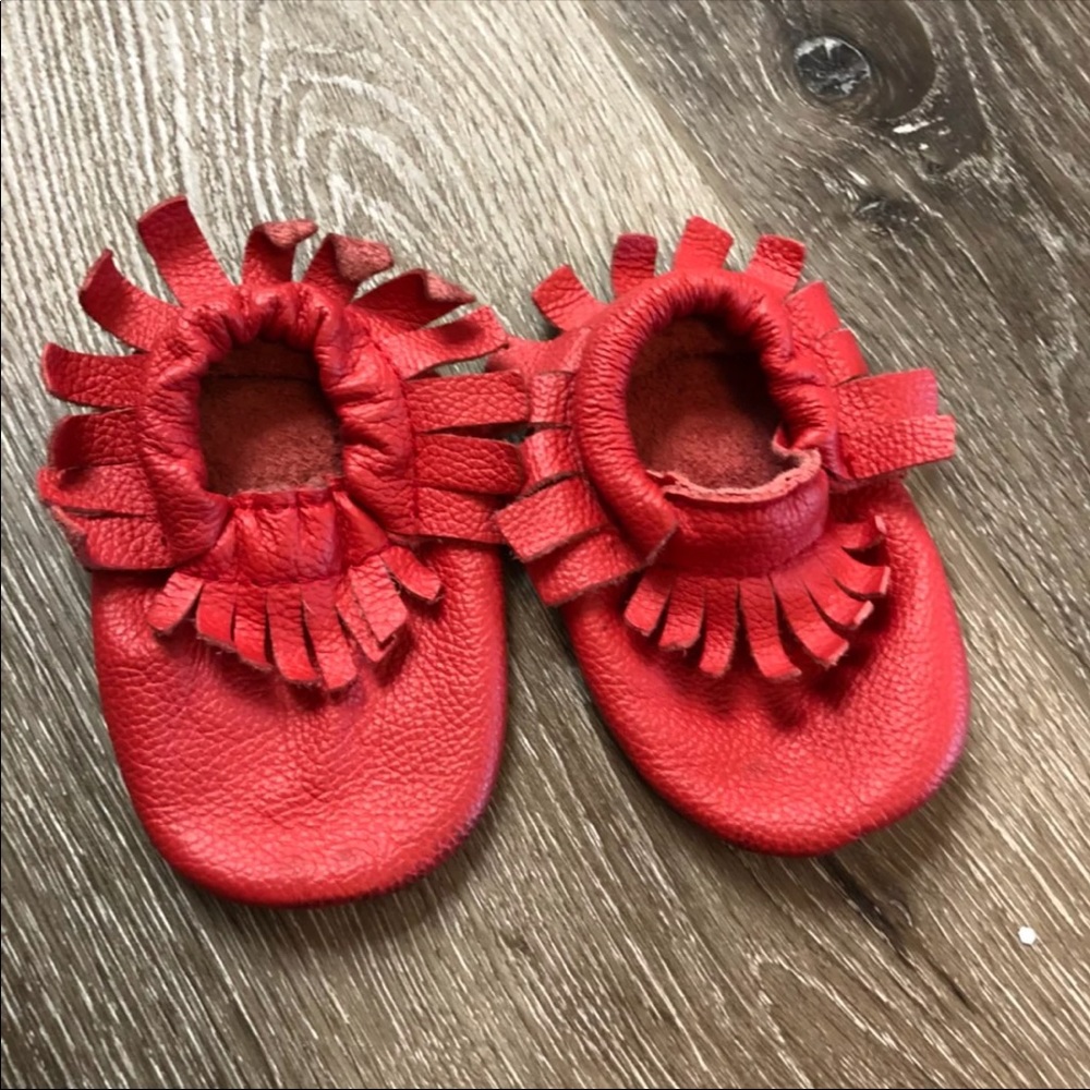 Red Baby Moccasins
